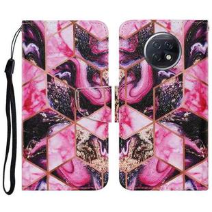 For Xiaomi Redmi Note 9T Coloured Drawing Pattern Horizontal Flip PU Leather Case with Holder & Card Slots & Wallet & Lanyard(Purple Marble)
