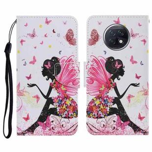 For Xiaomi Redmi Note 9T Coloured Drawing Pattern Horizontal Flip PU Leather Case with Holder & Card Slots & Wallet & Lanyard(Dancing Girl)