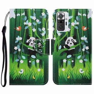 For Xiaomi Redmi Note 10 Pro Coloured Drawing Pattern Horizontal Flip PU Leather Case with Holder & Card Slots & Wallet & Lanyard(Panda)