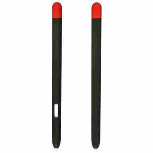 Liquid Silicone Stylus Pen Protective Case for Samsung Galaxy Tab S6 Lite P610 / P615(Black Red)