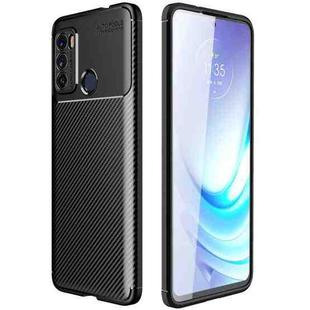 For Motorola Moto G60 Carbon Fiber Texture Shockproof TPU Case(Black)