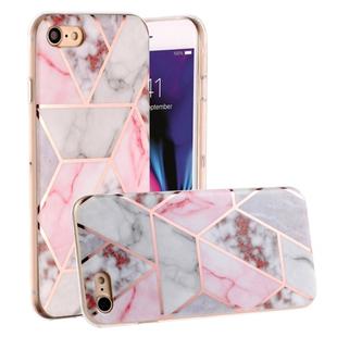For iPhone SE 2020 & 8 & 7 Hot Stamping Geometric Marble IMD Craft TPU Protective Case(Hexagon)