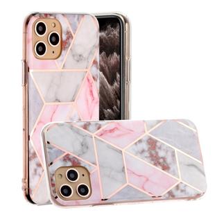 For iPhone 11 Pro Hot Stamping Geometric Marble IMD Craft TPU Protective Case(Hexagon)