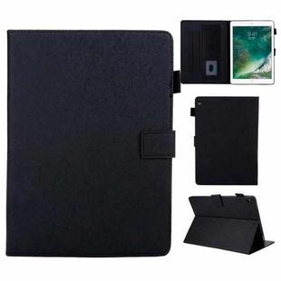 Hair Silky Texture Solid Color Horizontal Flip Leather Case with Holder & Card Slots & Photo Frame & Anti-Skid Strip For iPad Pro 10.5 inch (2017) / (2019)(Black)