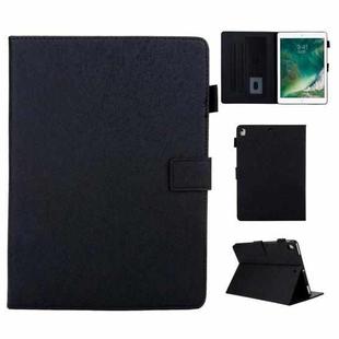 Hair Silky Texture Solid Color Horizontal Flip Leather Case with Holder & Card Slots & Photo Frame & Anti-Skid Strip For iPad 10.2 2021 / 2020 / 2019(Black)