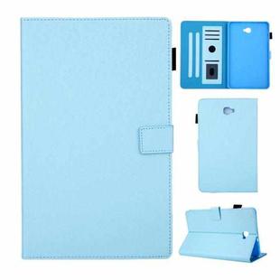 Hair Silky Texture Solid Color Horizontal Flip Leather Case with Holder & Card Slots & Photo Frame & Anti-Skid Strip For Samsung Galaxy Tab A 10.1 / T580(Blue)