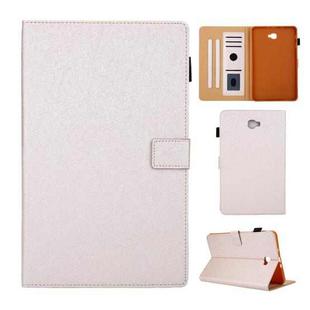 Hair Silky Texture Solid Color Horizontal Flip Leather Case with Holder & Card Slots & Photo Frame & Anti-Skid Strip For Samsung Galaxy Tab A 10.1 / T580(Gold)