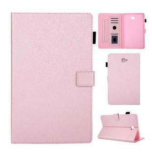 Hair Silky Texture Solid Color Horizontal Flip Leather Case with Holder & Card Slots & Photo Frame & Anti-Skid Strip For Samsung Galaxy Tab A 10.1 / T580(Rose Gold)