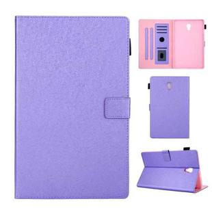 Hair Silky Texture Solid Color Horizontal Flip Leather Case with Holder & Card Slots & Photo Frame & Anti-Skid Strip For Samsung Galaxy Tab A 10.5 T590(Purple)