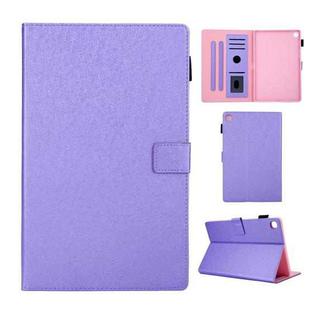 Hair Silky Texture Solid Color Horizontal Flip Leather Case with Holder & Card Slots & Photo Frame & Anti-Skid Strip For Samsung Galaxy Tab S5E 10.5 T720 / T725(Purple)