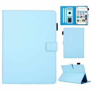 Hair Silky Texture Solid Color Horizontal Flip Leather Case with Holder & Card Slots & Photo Frame & Anti-Skid Strip, Specification:7 inch(Blue)