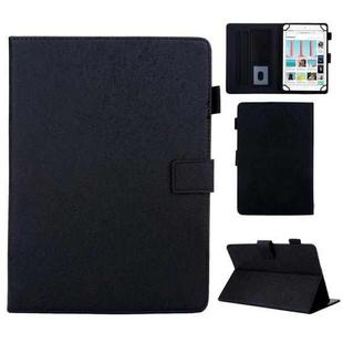 Hair Silky Texture Solid Color Horizontal Flip Leather Case with Holder & Card Slots & Photo Frame & Anti-Skid Strip, Specification:7 inch(Black)