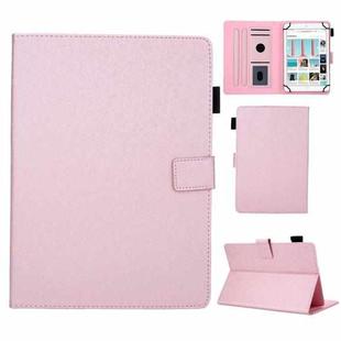 Hair Silky Texture Solid Color Horizontal Flip Leather Case with Holder & Card Slots & Photo Frame & Anti-Skid Strip, Specification:7 inch(Rose Gold)