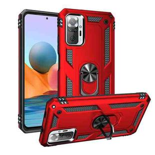For Xiaomi Redmi Note 10 Pro Shockproof TPU + PC Protective Case with 360 Degree Rotating Holder(Red)