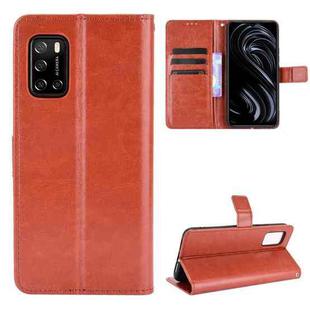 For Rakuten Big S Crazy Horse Texture Horizontal Flip Leather Case with Holder & Card Slots & Lanyard(Brown)
