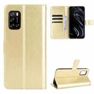 For Rakuten Big S Crazy Horse Texture Horizontal Flip Leather Case with Holder & Card Slots & Lanyard(Gold)