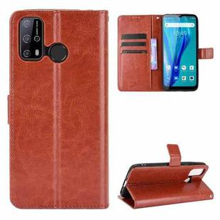 For Oukitel C23 Pro Crazy Horse Texture Horizontal Flip Leather Case with Holder & Card Slots & Lanyard(Brown)