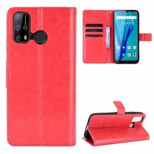 For Oukitel C23 Pro Crazy Horse Texture Horizontal Flip Leather Case with Holder & Card Slots & Lanyard(Red)