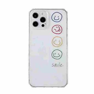 For iPhone 12 Pro Max Straight Edge Colored Drawing Smiley Face Pattern TPU Protective Case(Colorful)