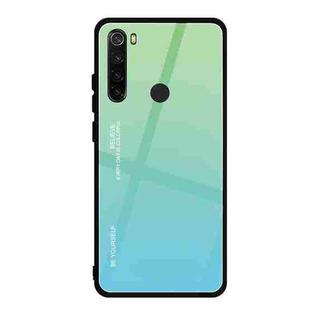 For Xiaomi Redmi Note 8 Gradient Color Glass Case(Green)