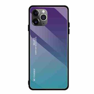 For iPhone 11 Gradient Color Glass Case(Dark Purple)