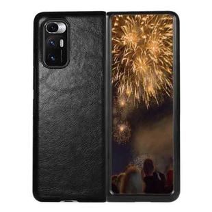 For Xiaomi Mi Mix Fold Two-color Crazy Horse Texture Leather Protective Case(Black)