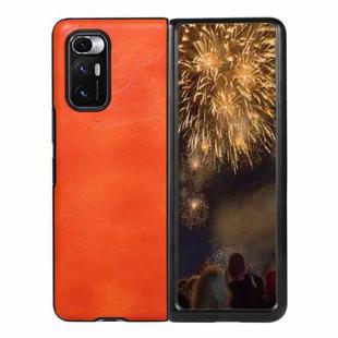 For Xiaomi Mi Mix Fold Two-color Crazy Horse Texture Leather Protective Case(Orange)