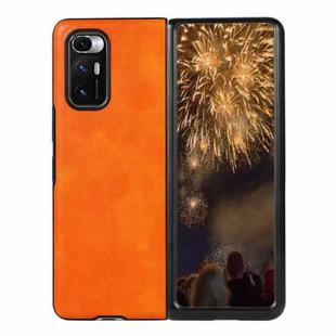 For Xiaomi Mi Mix Fold Two-color Lychee Texture Leather Protective Case(Orange)