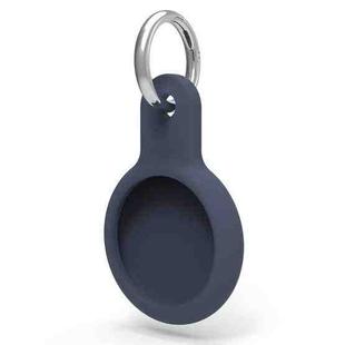 Shockproof Anti-scratch Silicone Protective Case Cover Key Chain with Hang Loop For AirTag(Dark Blue)