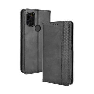 For Blackview A70 (2021) Magnetic Buckle Retro Crazy Horse Texture Horizontal Flip Leather Case with Holder & Card Slots & Photo Frame(Black)