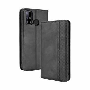 For Oukitel C23 Pro Magnetic Buckle Retro Crazy Horse Texture Horizontal Flip Leather Case with Holder & Card Slots & Photo Frame(Black)