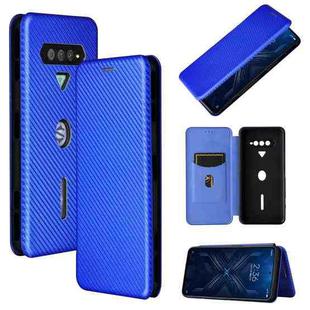 For Xiaomi Black Shark 4 / 4 Pro Carbon Fiber Texture Horizontal Flip TPU + PC + PU Leather Case with Card Slot(Blue)