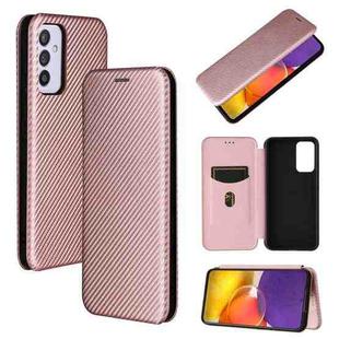 For Samsung Galaxy A82 5G /Quantum 2 Carbon Fiber Texture Horizontal Flip TPU + PC + PU Leather Case with Card Slot(Pink)