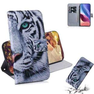 For Xiaomi Redmi K40 / K40 Pro / Poco F3 Coloured Drawing Horizontal Flip Leather Case, with Holder & Card Slots & Wallet(Tiger)