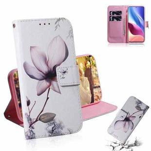 For Xiaomi Redmi K40 / K40 Pro / Poco F3 Coloured Drawing Horizontal Flip Leather Case, with Holder & Card Slots & Wallet(Magnolia Flower)