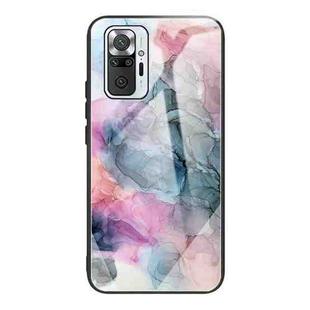 For Xiaomi Redmi Note 10 Pro / Note 10 Pro Max Abstract Marble Pattern Glass Protective Case(Abstract Multicolor)