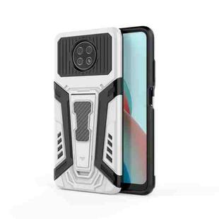 For Xiaomi Redmi Note 9 5G War Chariot Series Armor All-inclusive Shockproof PC + TPU Protective Case with Invisible Holder(White)