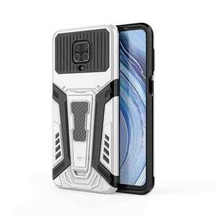 For Xiaomi Redmi Note 9S War Chariot Series Armor All-inclusive Shockproof PC + TPU Protective Case with Invisible Holder(White)