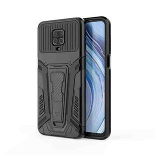 For Xiaomi Redmi Note 9S War Chariot Series Armor All-inclusive Shockproof PC + TPU Protective Case with Invisible Holder(Black)