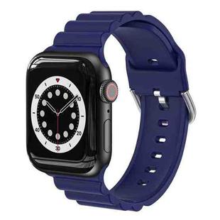 Business B Style Silicone Watch Band For Apple Watch Series 7 45mm / 6 & SE & 5 & 4 44mm / 3 & 2 & 1 42mm(Royal Blue)