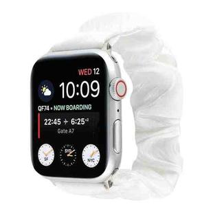 Shell Pattern Hair Ring Cloth Watch Band For Apple Watch Ultra 49mm / Series 8&7 45mm / SE 2&6&SE&5&4 44mm / 3&2&1 42mm(White)