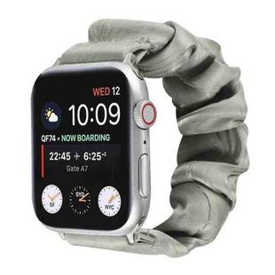 Shell Pattern Hair Ring Cloth Watch Band For Apple Watch Series 7 45mm / 6 & SE & 5 & 4 44mm / 3 & 2 & 1 42mm(Grey)