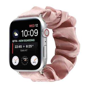 Shell Pattern Hair Ring Cloth Watch Band For Apple Watch Series 7 45mm / 6 & SE & 5 & 4 44mm / 3 & 2 & 1 42mm(Pink)