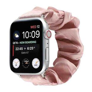 Shell Pattern Hair Ring Cloth Watch Band For Apple Watch Series 7 41mm / 6 & SE & 5 & 4 40mm / 3 & 2 & 1 38mm(Pink)