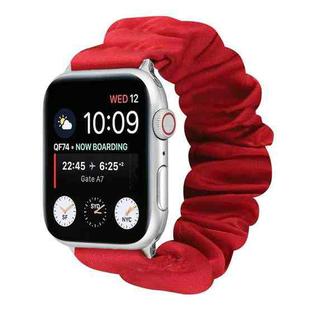 Butterfly Pattern Hair Ring Cloth Watch Band For Apple Watch Ultra 49mm / Series 8&7 45mm / SE 2&6&SE&5&4 44mm / 3&2&1 42mm(B)