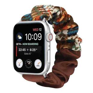 Butterfly Pattern Hair Ring Cloth Watch Band For Apple Watch Ultra 49mm / Series 8&7 45mm / SE 2&6&SE&5&4 44mm / 3&2&1 42mm(H)
