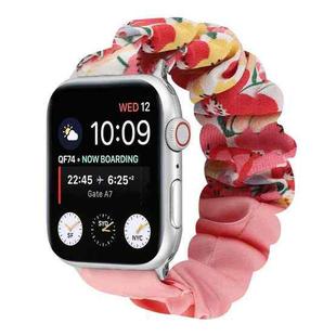 Butterfly Pattern Hair Ring Cloth Watch Band For Apple Watch Ultra 49mm / Series 8&7 45mm / SE 2&6&SE&5&4 44mm / 3&2&1 42mm(N)