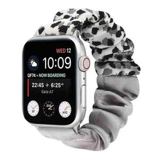 Butterfly Pattern Hair Ring Cloth Watch Band For Apple Watch Series 9&8&7 41mm / SE 3&SE 2&6&SE&5&4 40mm / 3&2&1 38mm(C)