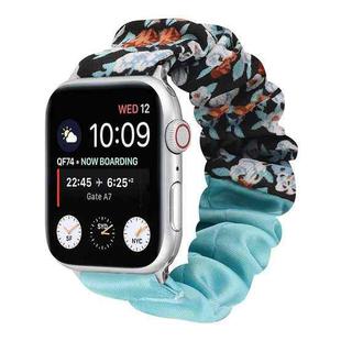 Butterfly Pattern Hair Ring Cloth Watch Band For Apple Watch Series 8&7 41mm / SE 2&6&SE&5&4 40mm / 3&2&1 38mm(J)