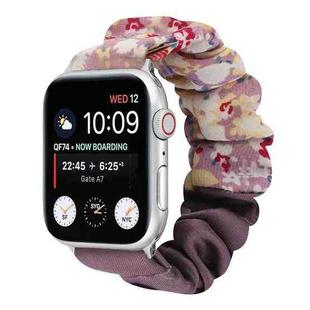 Butterfly Pattern Hair Ring Cloth Watch Band For Apple Watch Series 8&7 41mm / SE 2&6&SE&5&4 40mm / 3&2&1 38mm(L)